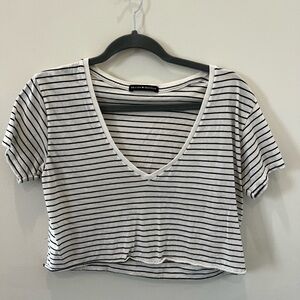 Brandy Melville Striped Cropped Tee
